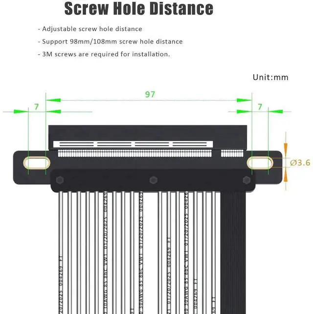 Alt view image 6 of 7 - 300mm PCIe 5.0 X16 Riser Cable Straight Angle for GPU Server, Support Cascading to Extend Length, Industrial-Grade Performance