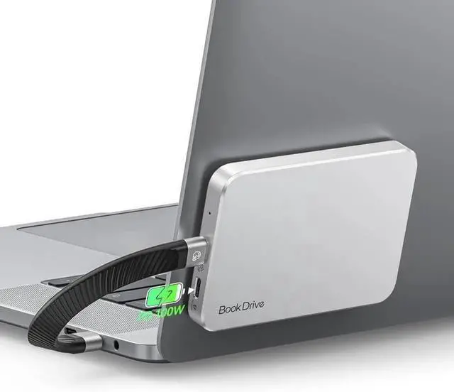 Main image of BookDrive 1TB Magnetic External SSD with PD 100W Charging for Labtop & USB-C Smartphone - Magsafe Portable Solid State Drive, 1000MB/s for USB 3.2 Gen2 - P10Plus