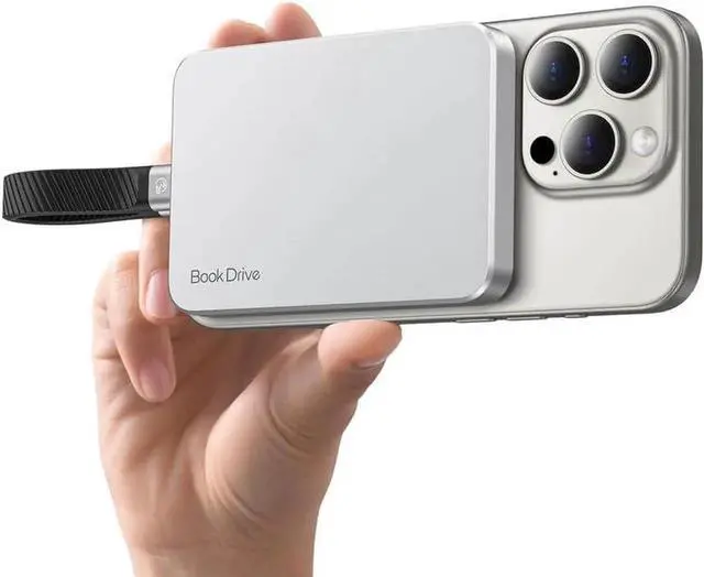 Alt view image 6 of 7 - BookDrive 1TB Magnetic External SSD with PD 100W Charging for Labtop & USB-C Smartphone - Magsafe Portable Solid State Drive, 1000MB/s for USB 3.2 Gen2 - P10Plus