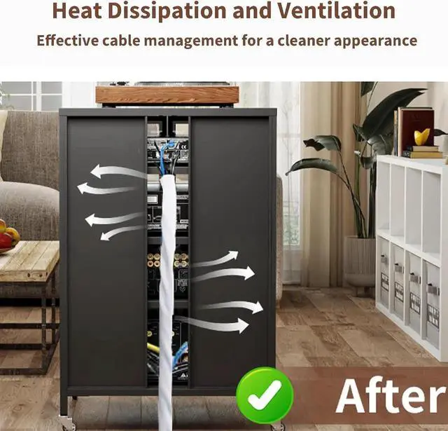 Alt view image 4 of 7 - Heavy Duty 4-Tier Media Cabinet, Audio-Video Media Stand with Tempered Glass Doors, Metal Stereo Cabinets with 3 Adjust Shelves, Storage Cabinet for Entertainment Stereo Component