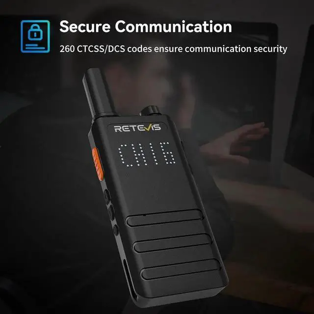 Alt view image 2 of 7 - B3H Small Walkie talkies with LED Diaplay, New Version of RT22(3.0), Ultra Slim, USB-C Rechargeable, with 1620 mAh Battery, Portable FRS Two-Way Radios for Hotel School Restaurant (10 Pack)