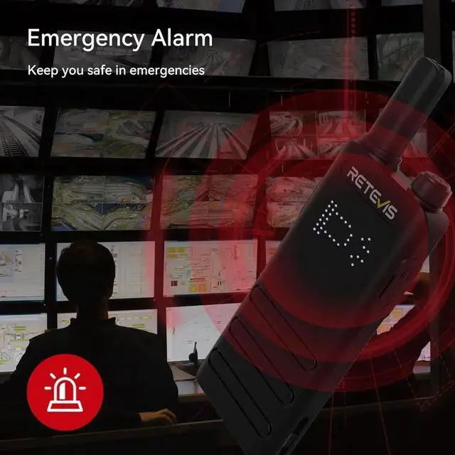 Alt view image 6 of 7 - B3H Small Walkie talkies with LED Diaplay, New Version of RT22(3.0), Ultra Slim, USB-C Rechargeable, with 1620 mAh Battery, Portable FRS Two-Way Radios for Hotel School Restaurant (10 Pack)