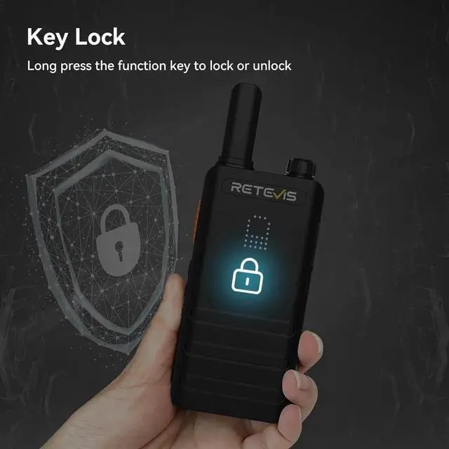 Alt view image 7 of 7 - B3H Small Walkie talkies with LED Diaplay, New Version of RT22(3.0), Ultra Slim, USB-C Rechargeable, with 1620 mAh Battery, Portable FRS Two-Way Radios for Hotel School Restaurant (10 Pack)