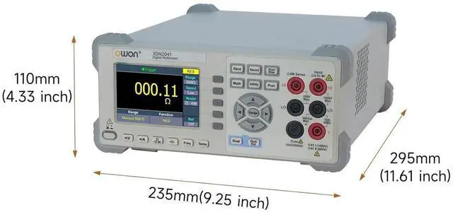 Alt view image 6 of 6 - Digital Multimeter AC DC Current Voltage 3.7in Screen True RMS 55000 CountsDC Voltage Accuracy up to 0.025%2 Line Display Desktop Type XDM2041