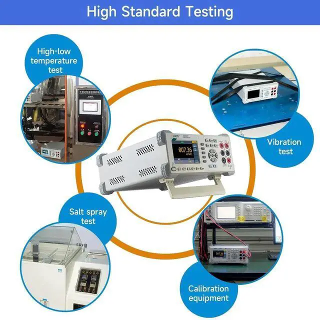 Alt view image 5 of 6 - Digital Multimeter AC DC Current Voltage 3.7in Screen True RMS 55000 CountsDC Voltage Accuracy up to 0.025%2 Line Display Desktop Type XDM2041