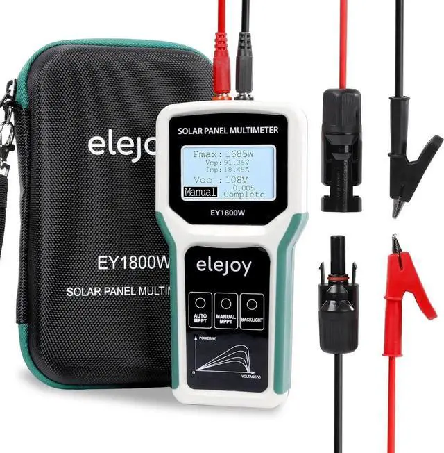 Alt view image 5 of 6 - 1800W Solar Panel Tester MPPT Photovoltaic Multimeter & Watt Meter Smart Portable Tool for Solar PV Panel Data & Troubleshoot Measures Power Output, Performance, and Open Circuit Voltage