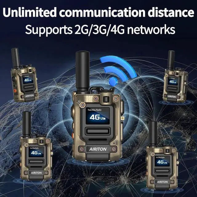 Alt view image 2 of 6 - Walkie Talkies Radios Unlimited Range Nationwide 4G Long Distance 5000 Miles Handheld POC Two Way Radio AI-G7 Push to Talk Over Cellular Radio Long Range Walkie Talkie (2 with SIM Card)