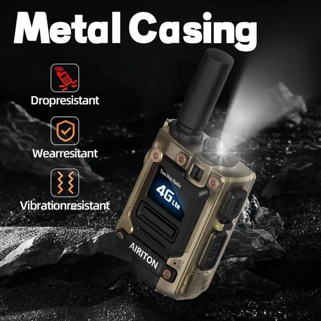 Alt view image 6 of 6 - Walkie Talkies Radios Unlimited Range Nationwide 4G Long Distance 5000 Miles Handheld POC Two Way Radio AI-G7 Push to Talk Over Cellular Radio Long Range Walkie Talkie (2 with SIM Card)