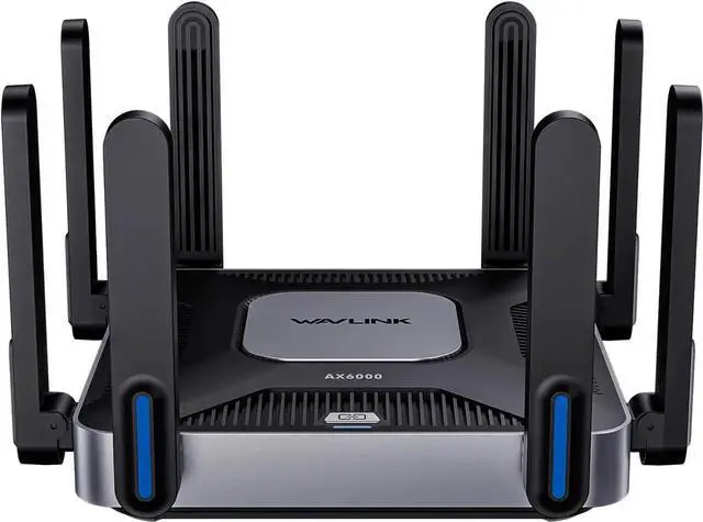 Main image of AX6000 Dual-Band WiFi 6 Router - 2.5G Multi-Gig Ports, 6000Mbps WiFi Speeds, Quad-core CPU, WPA3 & VPN Security for Home/Office