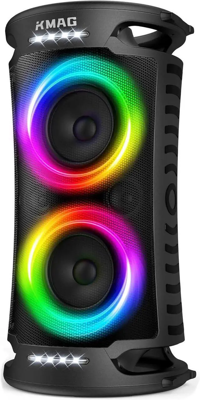 Main image of Large uetooth Speaker, 260W Peak Powerful Loud Sound with Deep Bass, 15Hr Playtime, Fast Charge, TWS, Cool Lights, Portae Outdoor Speaker Wireless for Party, Caing, Beach, Backyard, Home, Work