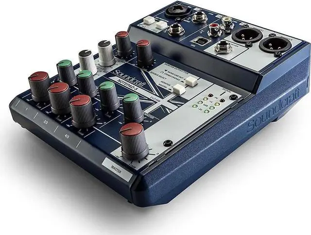 Alt view image 5 of 6 - Notepad-5 Small-Format Analog Mixing Console with USB I/O, 5-channel mixer (