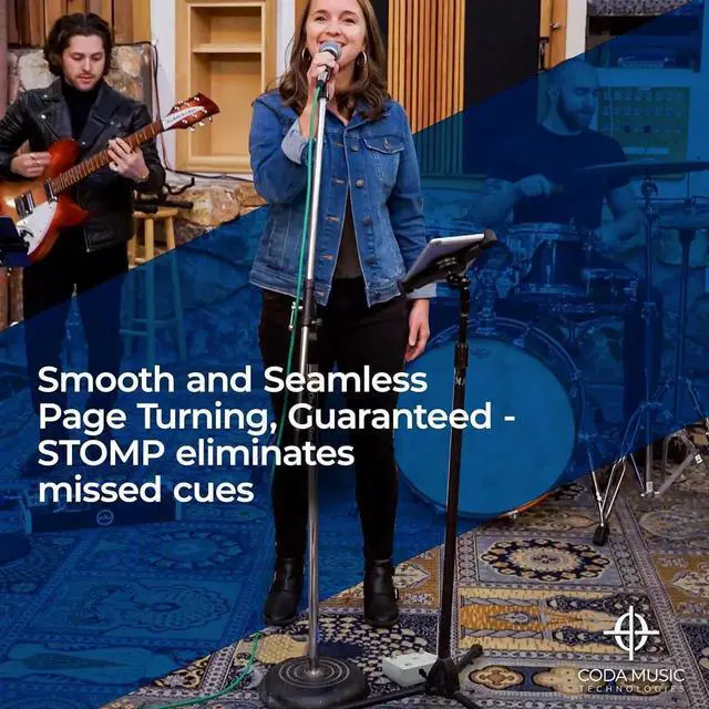 Alt view image 6 of 7 - STOMP Bluetooth Page Turner for Ipad & Tablets, Hands-Free Wireless Page Turner, Bluetooth Page Turner Pedal Compatible with IOS, Kindle Fire, iPhone, iPad, Mac and Android (White)