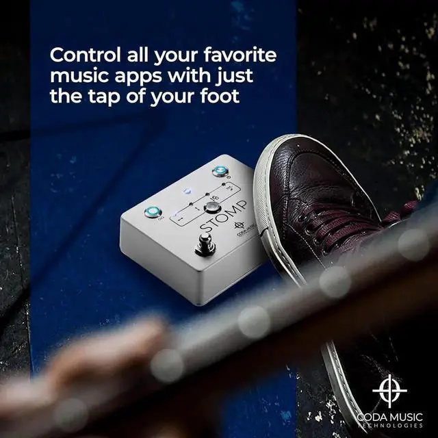 Alt view image 4 of 7 - STOMP Bluetooth Page Turner for Ipad & Tablets, Hands-Free Wireless Page Turner, Bluetooth Page Turner Pedal Compatible with IOS, Kindle Fire, iPhone, iPad, Mac and Android (White)