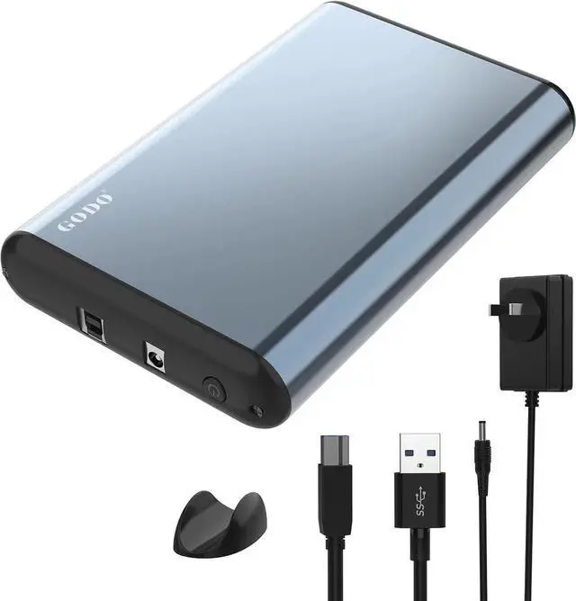 Alt view image 2 of 7 - SAS to USB 3.0 Hard Drive Adapter,SAS/SATA Enclosure Reader Docking Station for 3.5 inch HDD SSD with 12V/3A Power Adapter,Support up 20TB and UASP Tool Free Grey -