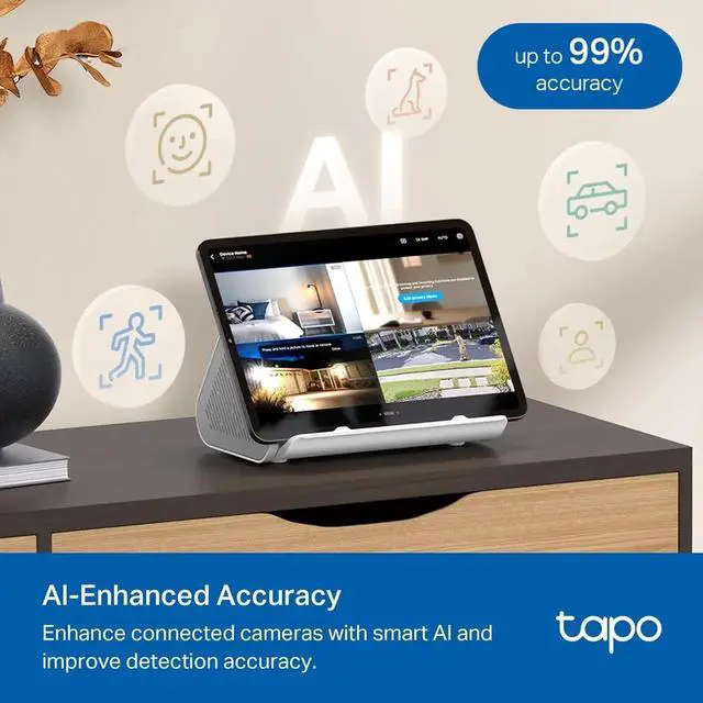 Alt view image 6 of 6 - Tapo Smart Home Central Hub for Smart Devices Connect up to 16 Tapo Cameras & 64 Sub-G Sensors, Built-in 16GB Storage + 2.5'' SATA Expandable Storage Option, Improves Camera AI Accuracy Tapo H500