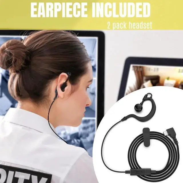 Alt view image 2 of 7 - T3F IP67 Waterproof Walkie Talkies, FRS Two Way Radio with Earpiece, Triple Proof, Three Charging Options, USB/Type C Radio, NOAA, VOX (2 Pack), Black/Yellow