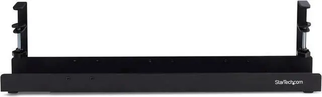 Alt view image 6 of 7 - .com Under Desk Cable Management Tray, Length Adjustable, Clamp-On Installation, No Drilling Required, Black