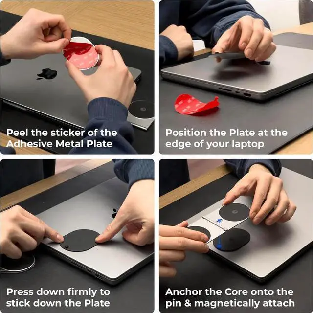 Alt view image 2 of 6 - Edge Pro Full Kit - Mount for Mobile Magnetic Phone Holder, Stand & Wireless Charger, 1000 Lumen Light, Black