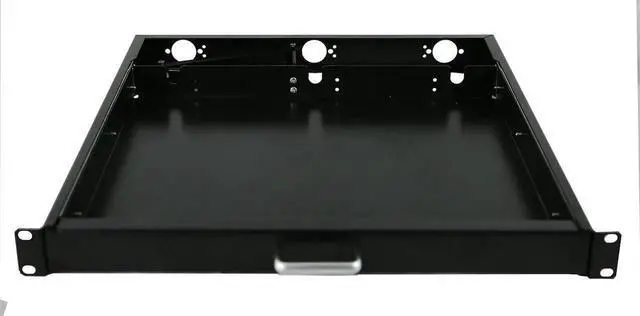 Alt view image 5 of 5 - 1U Rack Mount Sliding Keyboard Tray Cantilever for Server Data Network Rack