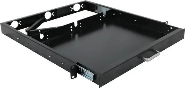 Alt view image 3 of 5 - 1U Rack Mount Sliding Keyboard Tray Cantilever for Server Data Network Rack