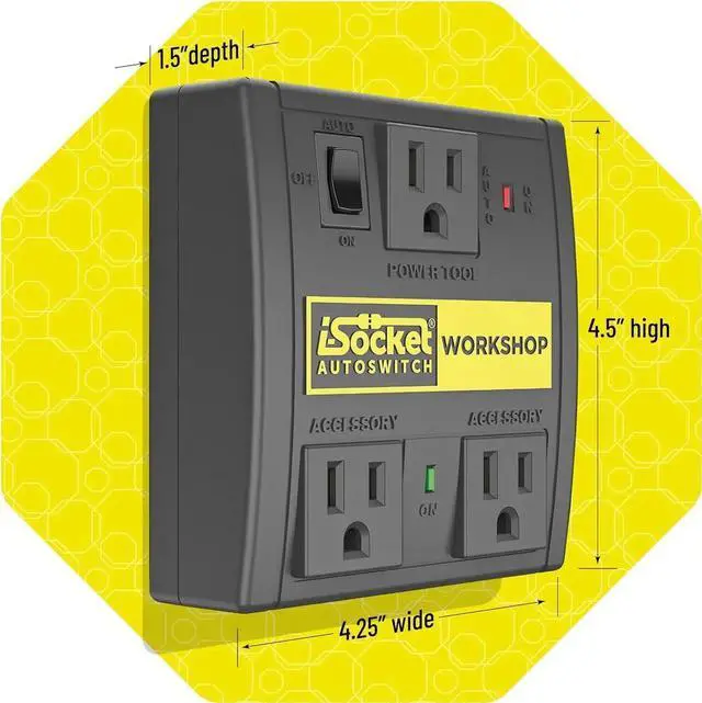 Alt view image 6 of 7 - Automated Vacuum Switch, Dust Control with Automatic Shutoff and Delay - Prnts Inrush Current from Circuit Overload