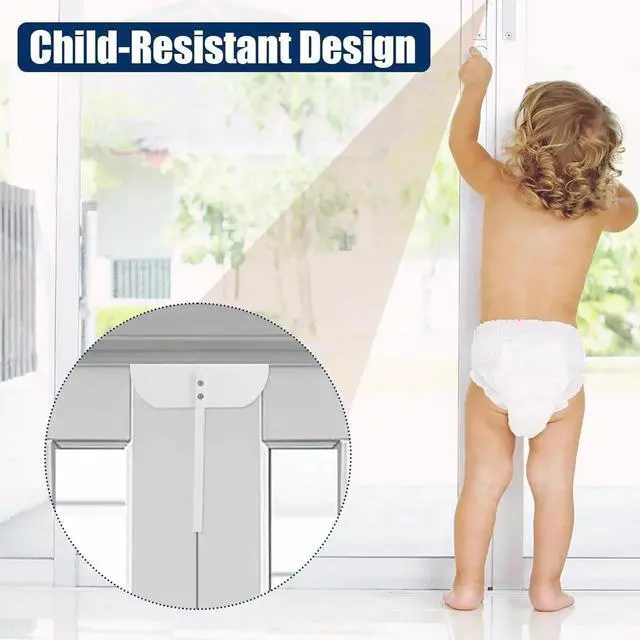 Alt view image 5 of 6 - Metal Bifold Door Lock, Closet Protection Child and Cats&Dogs Proof Cabinet Locks, Installation-Free, 4 Pack