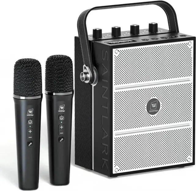 Main image of 100W Powerful Voice Amplifier with 2 Wireless Microphones, Big Pro Sound Portable Speaker with Microphone, Bluetooth Speaker PA System Karaoke Machine Support BT/USB/TF Card/Aux/Guitar S99