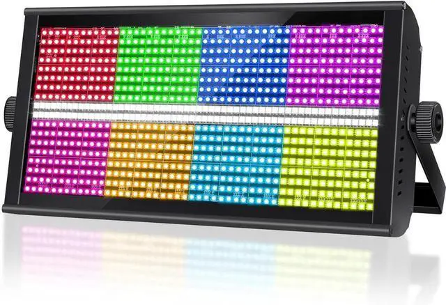Main image of LED Stage Strobe Light,960 LEDs RGBW DJ Strobe Lights with 48 RGB&8 White Segments by DMX Control Master-Slave Auto Play for Event Stage Club Bar Party Show Wedding Stage Lighting