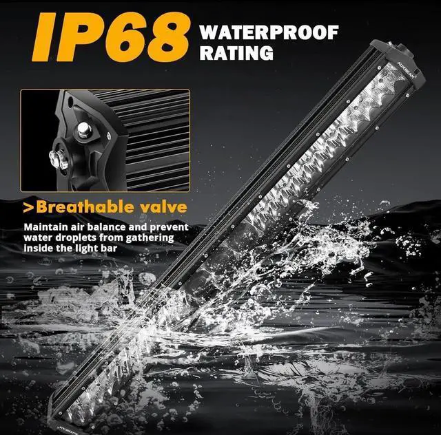 Alt view image 2 of 7 - 32 Inch LED Light Bar, P8/270W Chips Dual Row Off Road Lights Flood Spot Combo Driving Work Light, 33000LM Waterproof Offroad Lights with Wiring Harness for SUV ATV UTV Trucks Jeep Pickup