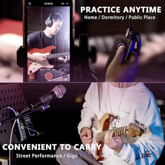 Alt view image 6 of 6 - Prime P1 Multi-Effects Processor Headphone Amp, Bass Guitar Pedals with 126 Effects, Tuner, Amp, Metronome for Practice and Performance