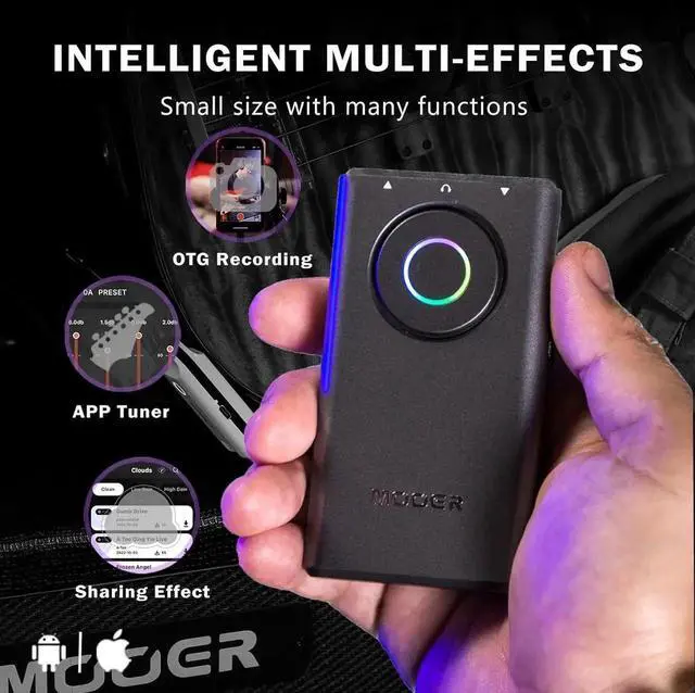 Alt view image 5 of 6 - Prime P1 Multi-Effects Processor Headphone Amp, Bass Guitar Pedals with 126 Effects, Tuner, Amp, Metronome for Practice and Performance