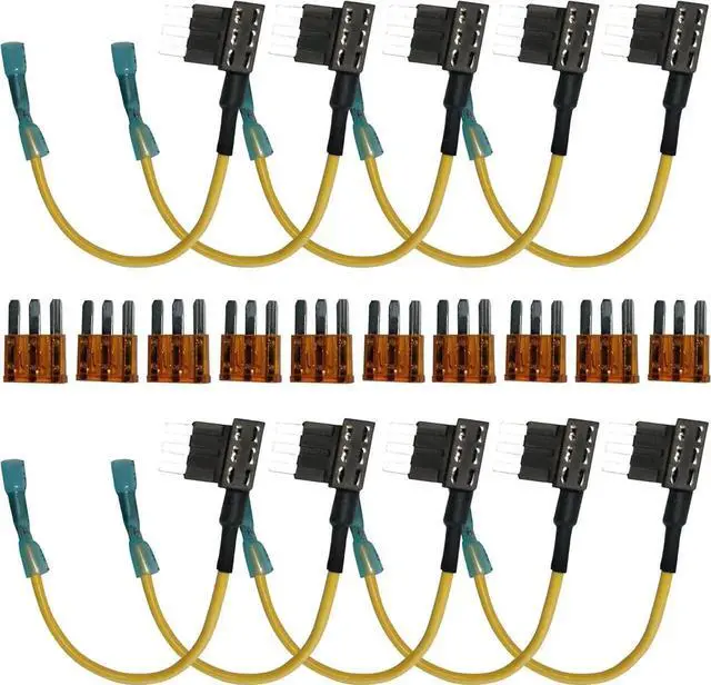 Main image of 10 Pack Micro3 ATM Add-A-Circuit Fuse Tap -Guaranteed Better Fitment- Holder Link for Automotive/Marine Applications 5-Amp Included