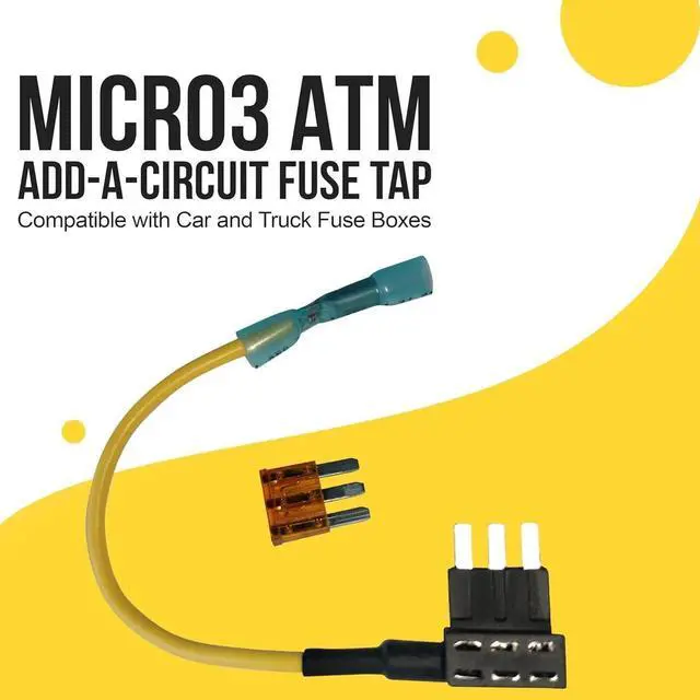 Alt view image 4 of 6 - 10 Pack Micro3 ATM Add-A-Circuit Fuse Tap -Guaranteed Better Fitment- Holder Link for Automotive/Marine Applications 5-Amp Included