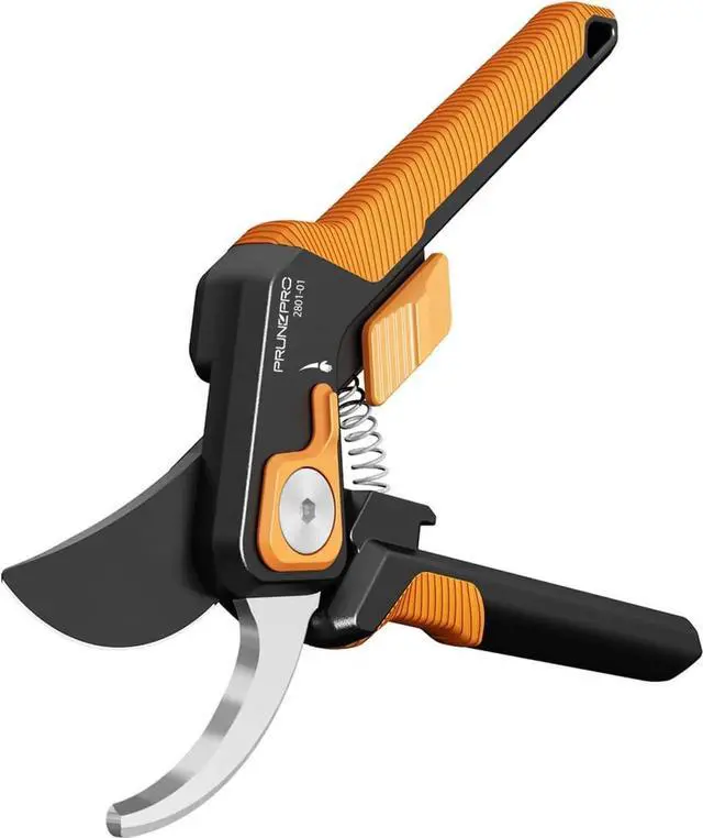 Main image of Pruning Shears for Gardening Professional Bypass Hand Pruner Stainless Steel Sharp Blade Garden Scissors Plant Flower Clipper Orange 2 Pack -