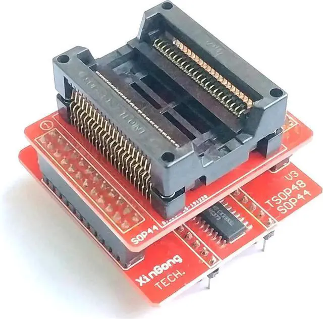 Alt view image 4 of 7 - V3 Adapter Socket Programm kit only for TL866 Programmer TSOP48 SOP44 Nand Flash mcu Bios EPROM AVR eprom
