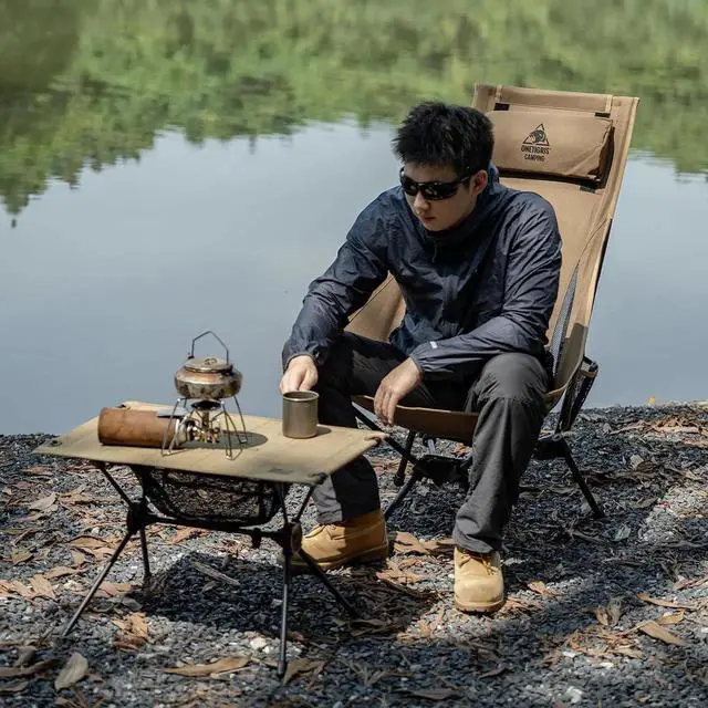 Alt view image 7 of 7 - Tigerblade High Back Camping Chair with Pillow Design, Comfortable Widened Seat Folding Chair