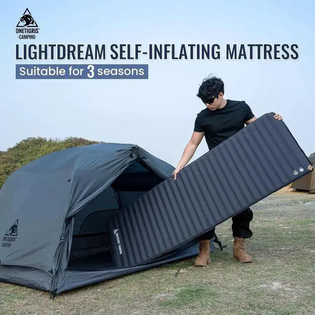 Alt view image 5 of 7 - LIGHTDREAM Sleeping Pad Self-Inflating Foam Mat Mattress for Camping Backpacking Trekking Car Trips Travels