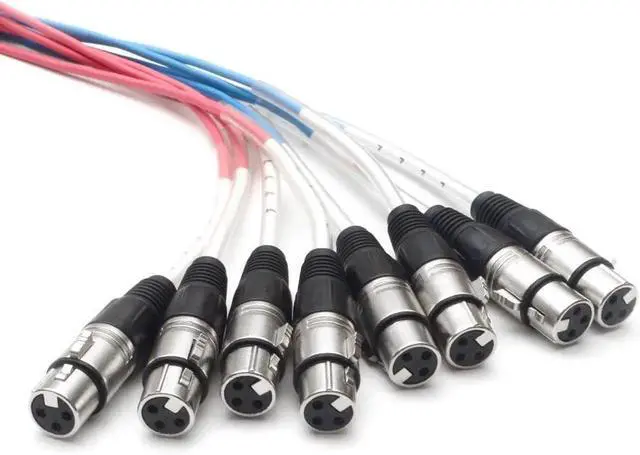 Alt view image 2 of 5 - Speakers 8 Channel XLR Snake Cs, Pro Audio Snake Cs, 10 Foot, Multiple Colored Coded Cs