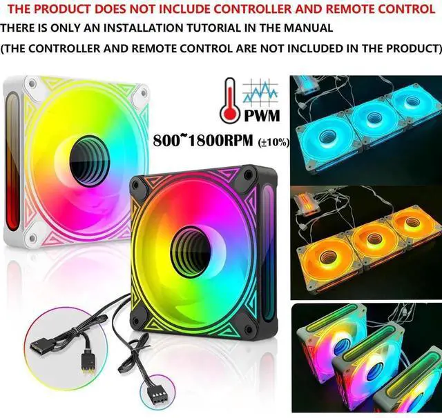 Alt view image 6 of 7 - T-360MM Black ARGB Liquid CPU Water Cooling with 3 X 120mm ARGB PWM Fan,Temperature Display, Computer Water Cooling