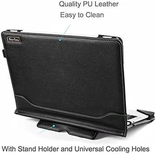 Alt view image 5 of 5 - Protective Laptop Case Cover Coatie with Inspiron 16 Plus 7610 7620 7630 7635 7640 7650 16" Notebook Sleeve PU Leather Stand Hard Case Skin Pouch