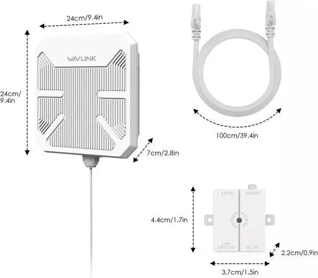 Alt view image 5 of 7 - AX3000 WiFi 6 Outdoor Access Points, IP67 Waterproo Outdoor WiFi Extender Long Range with PoE, High Power WiFi Signal Booster /3Km Coverage, Supports Up to 256 Devices for Farm Backyard, RV