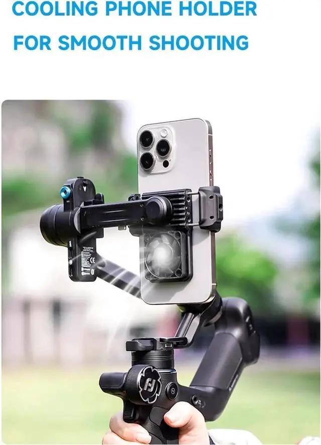 Alt view image 2 of 7 - SCORP Mini 3 Gimbal Stabilizer for Smartphone, Built-in AI Tracking Module & Cooling Fan, 2KG Payload 3-Axis Phone Gimbal with Integrated Grip Design, Gimbal Stabilizer for iPhone & Android