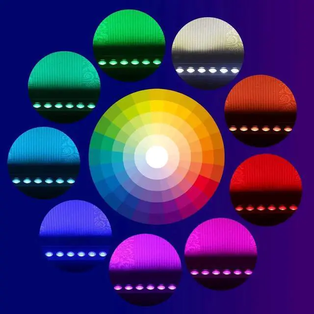 Alt view image 3 of 7 - Wall Washer Light with RF Remote Controller, 144W 40'' Linear RGBW 5000K Daylight LED Flood Light, IP65 Weatherproof Color Changing LED Spot Light for Indoor Outdoor Lighting Projects