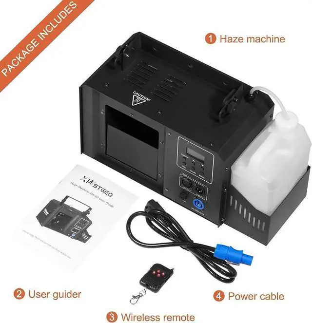 Alt view image 5 of 7 - Haze Machine, 700W Continuous Output Fog Machine with Wireless Remote and DMX, Enhances Light Shows Perfect for Stage, Parties, DJ, Halloween, and Clubs