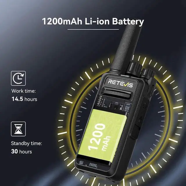 Alt view image 4 of 7 - RT68B Walkie Talkies for Adults Long Range, with 10 Multi Way Charger, Easier Securer Charging, Rechargeable Two Way Radios for School Industry Warehouse(10 Pack)