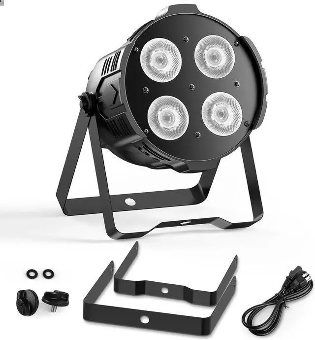 Main image of Stage Lights 200W Spotlight Warm & Cool White, 4 Eyes Blinder COB Par Can Lights, Uplights for Events Wedding Church Theater Photo Studio Concert Live Show - 2Packs