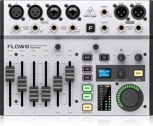 Alt view image 4 of 7 - FLOW 8 8-Input Digital USB Audio Mixer with Bluetooth