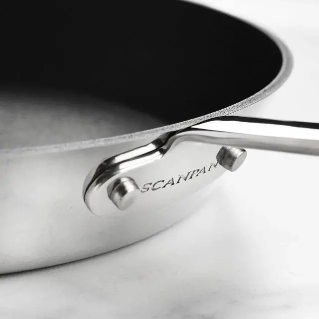 Alt view image 7 of 7 - Stratanium+ Nonstick Stainless Steel 9.5 & 11" Fry Pan Skillet Set with Lids - Maitre D' - Denmark
