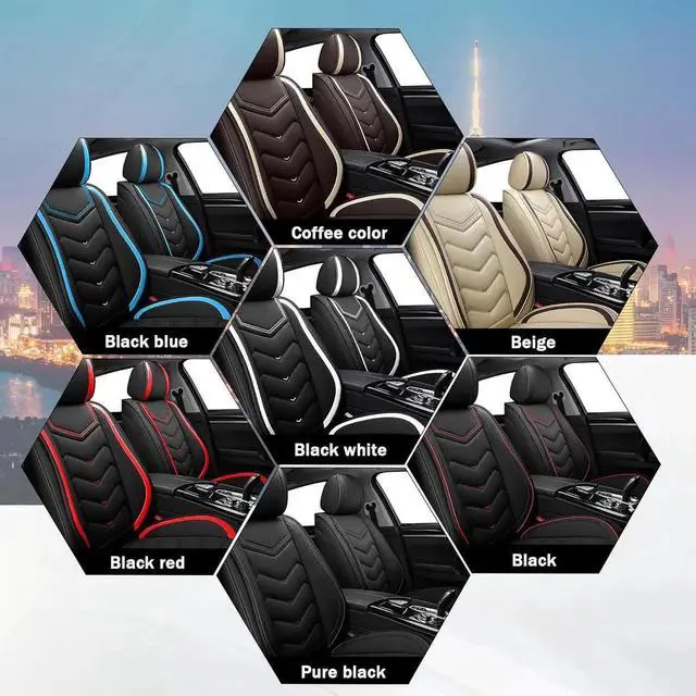 Alt view image 4 of 7 - Car Seat Covers for Jeep Compass 2007-2025, Stylish Sport Seat Cover, Premium Nappa Leather Car Seat Cover. Automobile Seat Covers Sets.(Standard 2 Seats/Coffee Color)