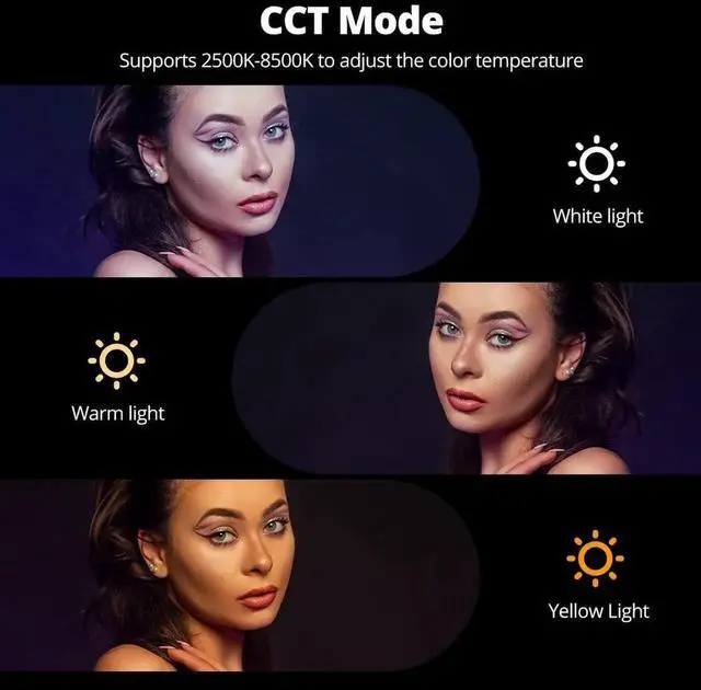Alt view image 2 of 7 - A2 Full-Color RGB Tube Light, CRI 95 TLCI 97 Accurate Color,2500k-8500K Adjust,RGB CCT HSI Mode, 29 Fx Light Effect,APP Control Support, Brightness Adjust, Magnet Design (A2-K2 Kit)